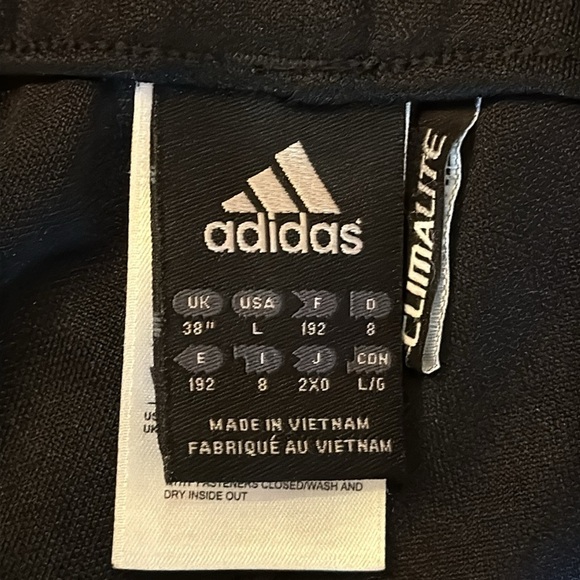 Adidas Climalite Men’s L Black Tapered Leg Zip Pockets Pull On Athletic Pants - Picture 5 of 8